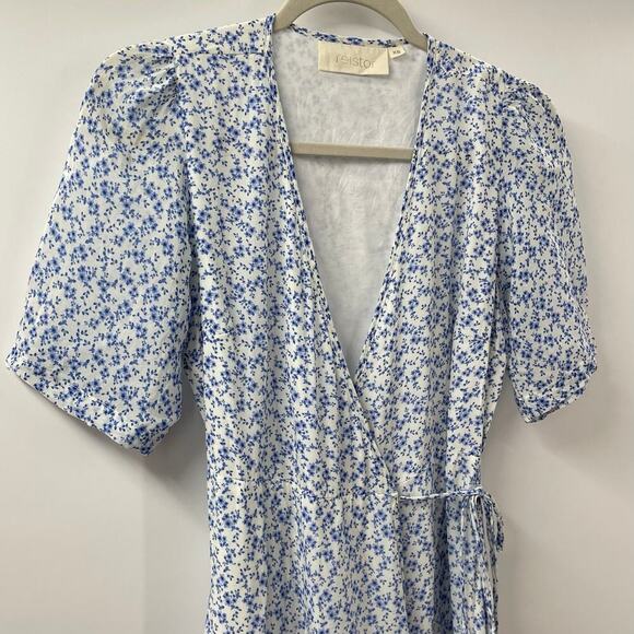 Reistor XS Summer Rains Maxi Wrap Dress Forget Me Not Blue - Picture 6 of 11